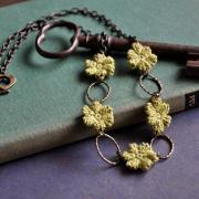 Olive Green Flower Necklace
