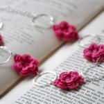 Cerise Pink Flower Necklace