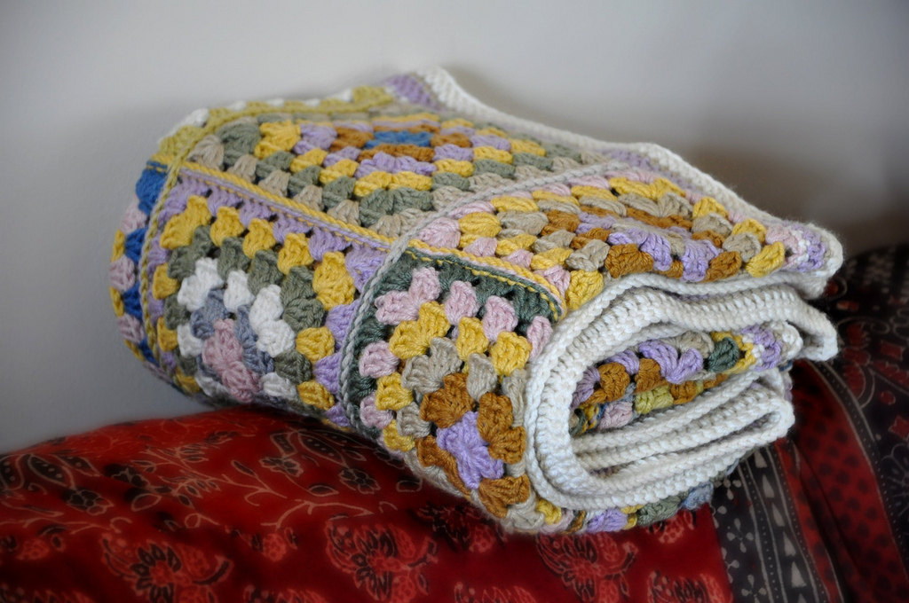 Granny Square Crochet Lap Blanket Made To Order on Luulla